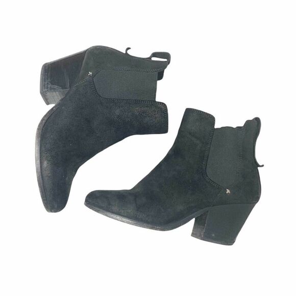 Rag & Bone Devon Black Suede Leather Ankle Bootie - Picture 4 of 11